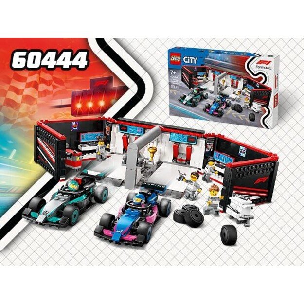 LEGO - LEGO City - F1® Garage & Mercedes-AMG & Alpine Cars (60444) 1