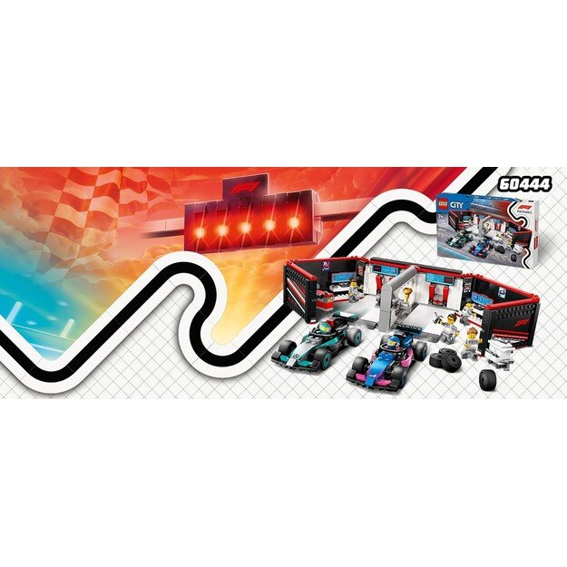 LEGO - LEGO City - F1® Garage & Mercedes-AMG & Alpine Cars (60444) 2