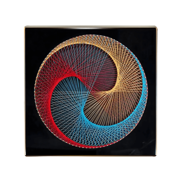 Zestaw Kreatywny Do String Art Przeplatanka Obraz z Nici Ramka 30x30 cm 15