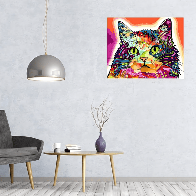 MALOWANIE PO NUMERACH OBRAZ Z RAMĄ  DIY ZESTAW PĘDZLE FARBY PŁÓTNO 30x40 6