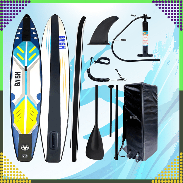 Deska Sup Paddle Board 420 cm Pompowana do Pływania Wytrzymała + Akcesoria 8
