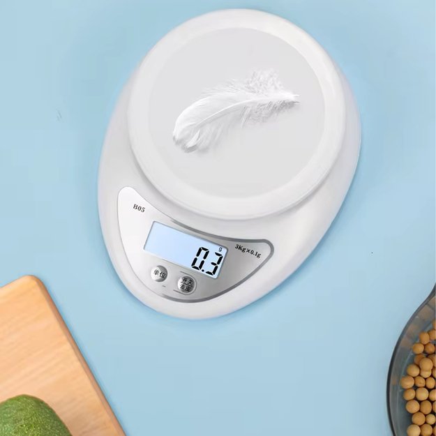 Elektroniczna Waga Kuchenna Precyzyjna LCD z Miską Tara 5g 5000g/0,1g 13