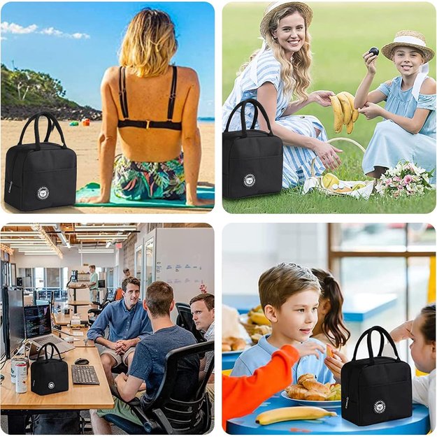 Torba Termiczna Izolacyjna Lunch Box Śniadaniówka na Jedzenie Piknik Plażę 23