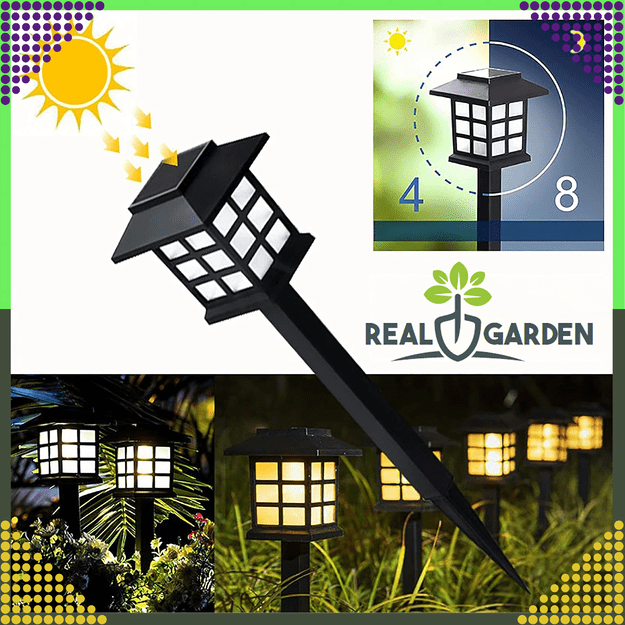 2 x Lampa Ogrodowa Solarna Led Domek Latarnia Wbijana Ozdobna Dekoracyjna 19