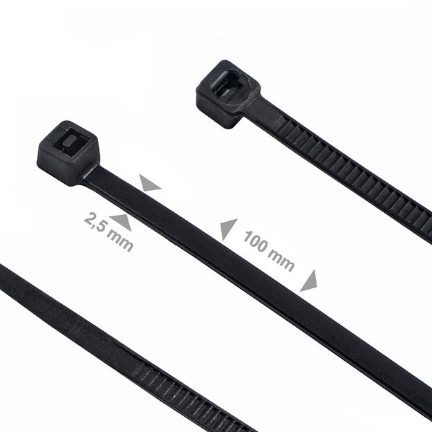 OPASKI ZACISKOWE MOCNE OBEJMY TRYTYTKI TRYTKI CZARNE 2,5x100mm 100 SZT 16