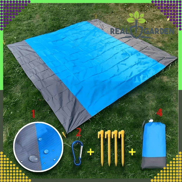 Koc Plażowy Piknikowy Mata Plażowa na Kemping Wodoodporna 210 x 200 cm Duża 10