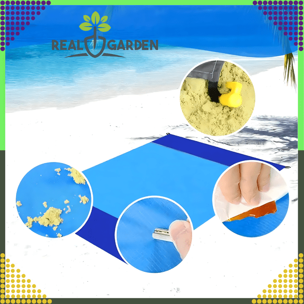 Koc Plażowy Piknikowy Mata Plażowa na Kemping Wodoodporna 210 x 200 cm Duża 6