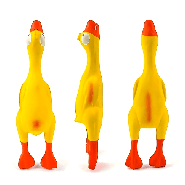 Piszcząca Duża Zabawka Gumowy Kurczak Duży dla Psa Szczeniaka Gryzak 22 cm 1