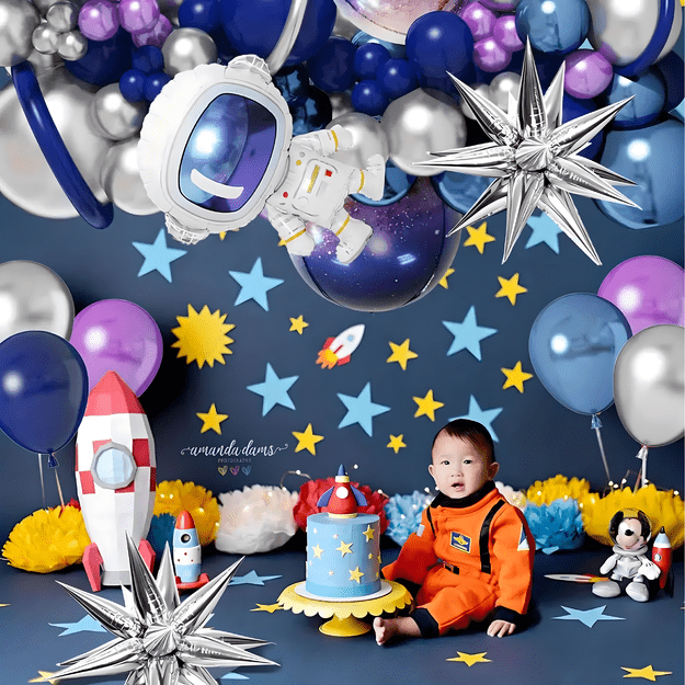 Girlanda Balonowa Zestaw Balonów na Urodziny Astronauta 108 ele 8