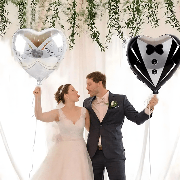 Balony Weselne Garnitur Suknia Ślubna Ślub na Wesele 5 szt 11