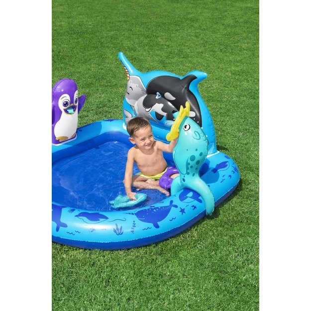  Bestway 53156 Plac Zabaw Dmuchany Ogrodowy Polar Pals 134 x 131 x 73 cm 9
