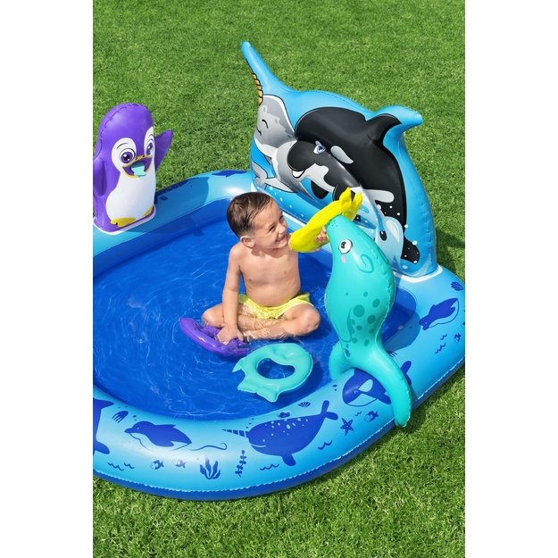  Bestway 53156 Plac Zabaw Dmuchany Ogrodowy Polar Pals 134 x 131 x 73 cm 10