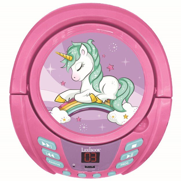 Lexibook - Unicorn Bluetooth Portable CD player (RCD109UNI) 1