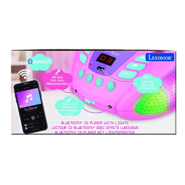 Lexibook - Unicorn Bluetooth Portable CD player (RCD109UNI) 4