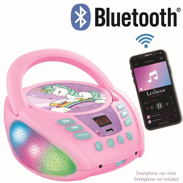 Lexibook - Unicorn Bluetooth Portable CD player (RCD109UNI) 6