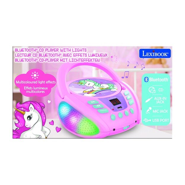 Lexibook - Unicorn Bluetooth Portable CD player (RCD109UNI) 7
