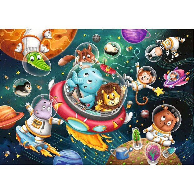 Ravensburger - Puzzle Animals In Space 2x12p 1