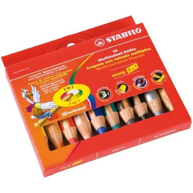 Stabilo - Woody 3in1 10 pc (880/10) 2