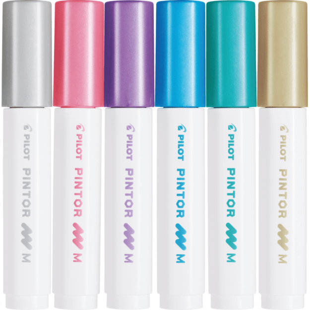 Pilot - Pintor Marker Medium Metal Mix 6 colors (Medium Tip) 1
