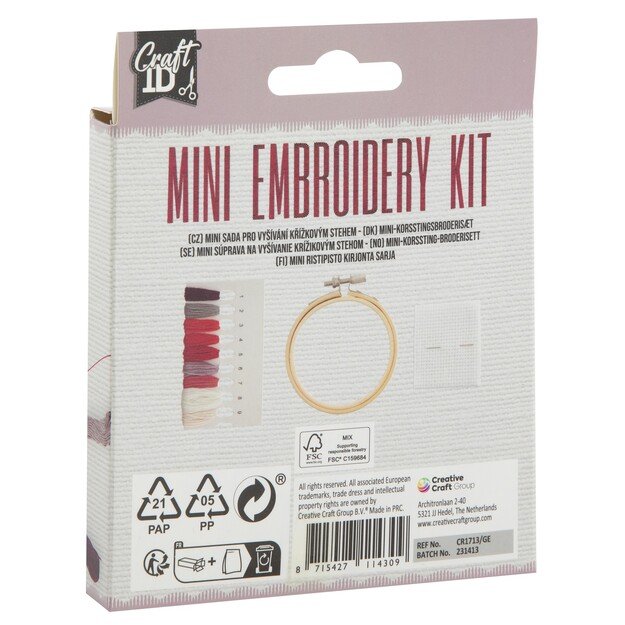 Craft ID - Mini embroidery kit - Bird (CR1713) 1