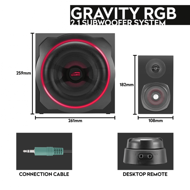 Speedlink - Gravity RGB 2.1 Speaker System 3