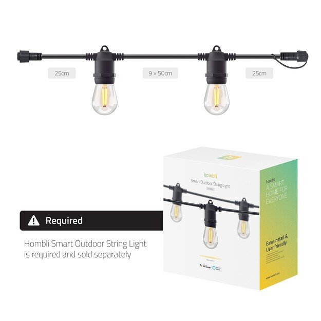 Hombli - Smart Outdoor Light String Extension (5m) 3