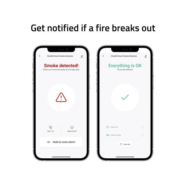 Hombli - Smart Smoke Detector White