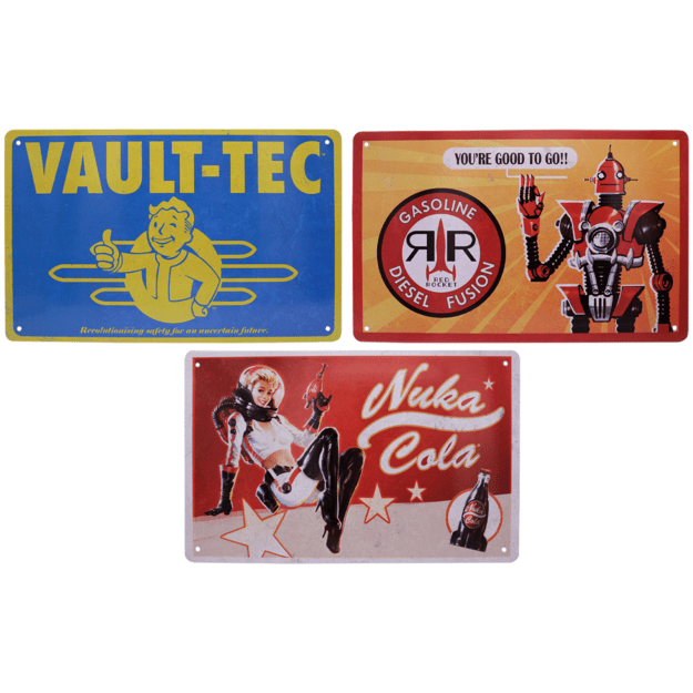 Fallout Tin Sign Set 3