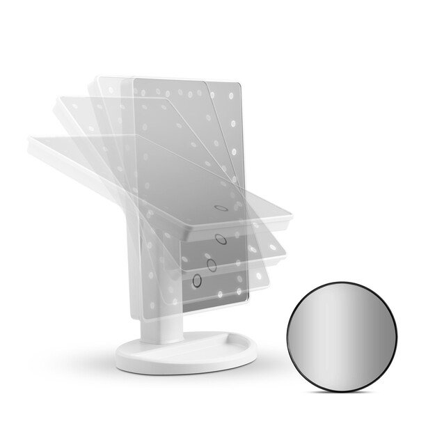 Gillian Jones - Makeup Mirror with LED Light, Touch Function, and GWP Suction Cup Mirror - White 2