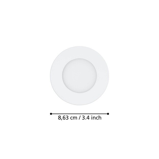 EGLO - Set of 3x Fueva-Z Recessed Lights, White Ø8.5 - TW - Zigbee, Bluetooth 4