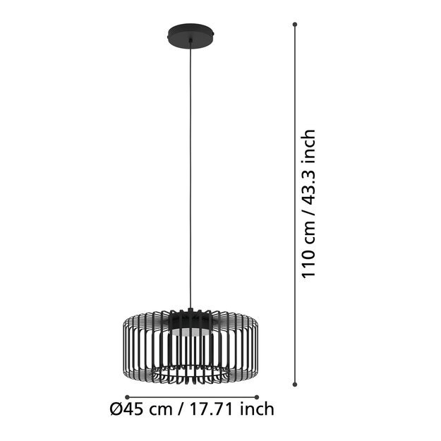 EGLO - Ginestrone-Z pendant black Ø45 - RGB + TW - Zigbee, Bluetooth 2