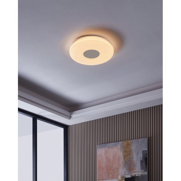 EGLO - Totari-Z ceiling lamp chrome and white with crystal effect Ø56 - TW - Zigbee, Bluetooth 2