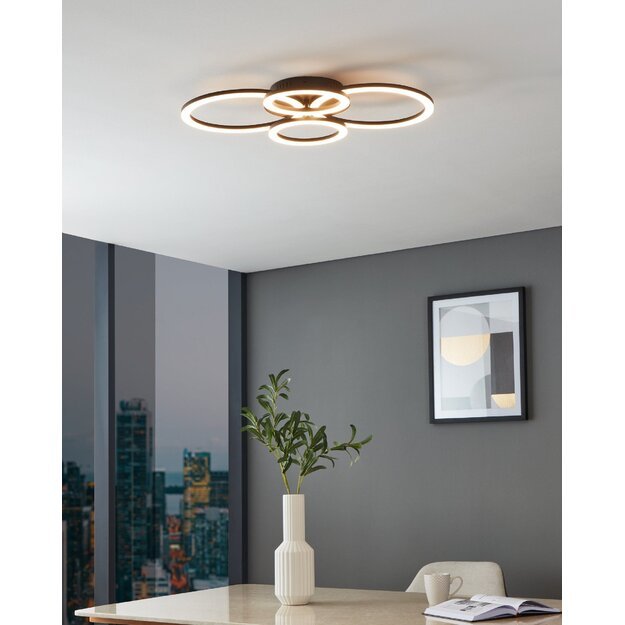 EGLO - Paranday-Z ceiling lamp w/circles black 61.5x45 - TW - Zigbee, Bluetooth 1