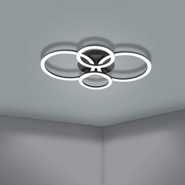 EGLO - Paranday-Z ceiling lamp w/circles black 61.5x45 - TW - Zigbee, Bluetooth 3