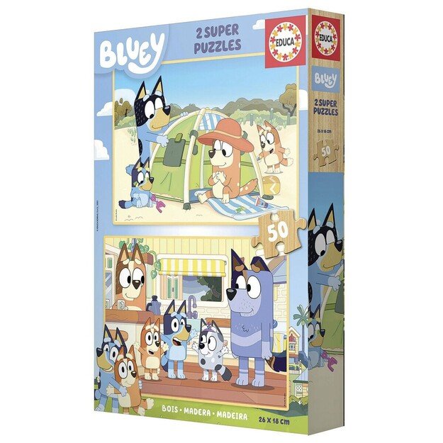 Educa - Bluey 2 X 50 puzzle Wood (80-19408) 1
