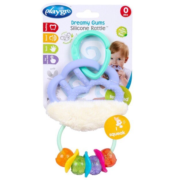 PLAYGRO - Dreamy Gums Silicone Rattle (14088662) 2