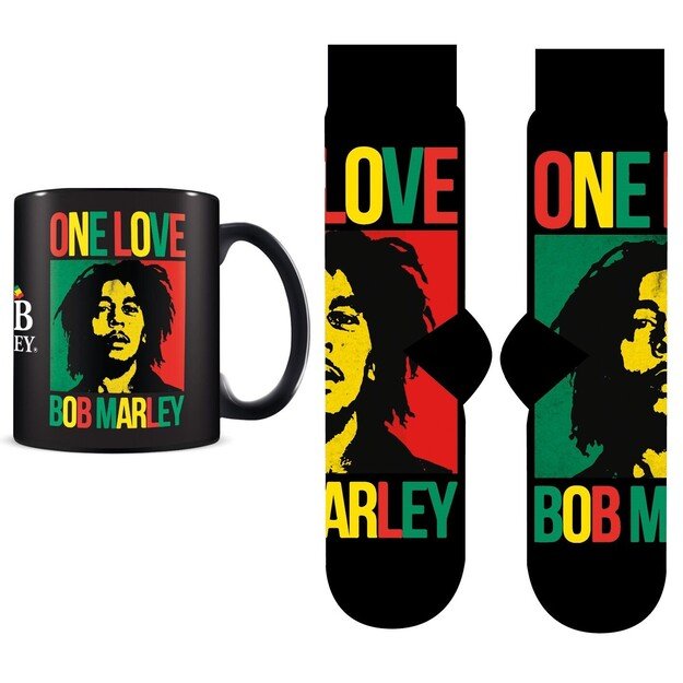 Pyramid International - BOB MARLEY MUG & SOCK SET - UK size 3-8 / EU size 36-41 1