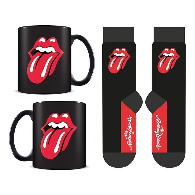 Pyramid International - THE ROLLING STONES (TONGUE) MUG & SOCK SET - UK 3-8 / EU 36-41 1