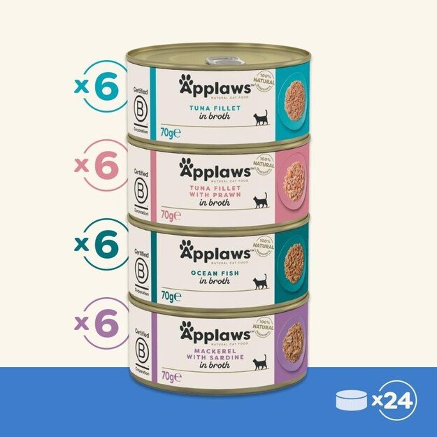 Applaws - Multipack Fish Broth Selection - 24x70g 1