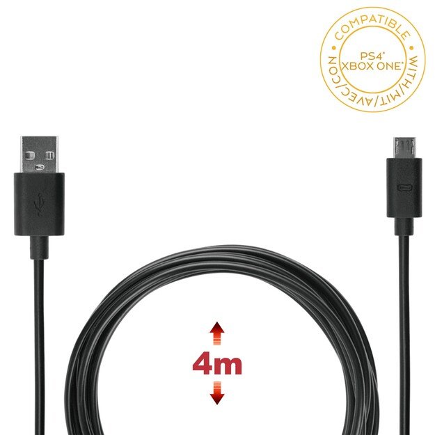 Subsonic Charge & Play Cable Xxl Usb/Micro-Usb - PS4 Xbox One  4m 2