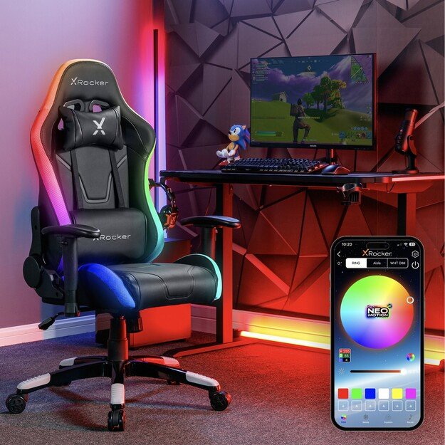 XROCKER AGILITY JUNIOR PC OFFICE GAMING CHAIR - RGB 3