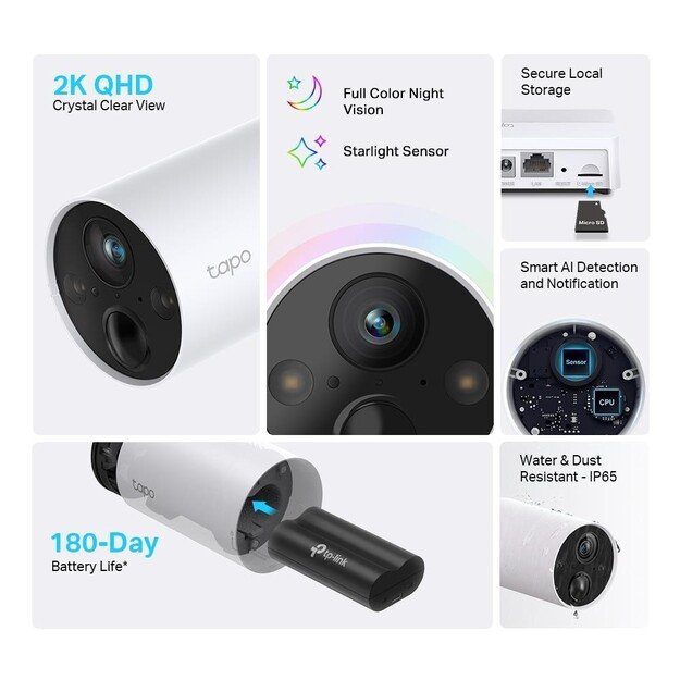 TP-Link - Tapo Smart Wire-Free Security Camera System /Tapo C420S2 1