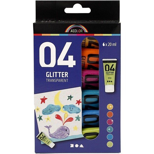 A-Color - Glitter Color and Kids Paint Brushes 1