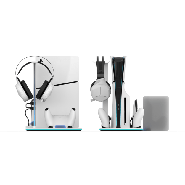 Maxx Tech  PS5 Slim DLX LED Multi-Function Charging Stand 2