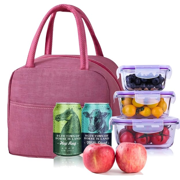 Torba Termiczna Izolacyjna Lunch Box Śniadaniówka na Jedzenie Piknik Plażę 12