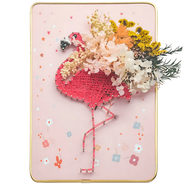 ZESTAW KREATYWNY DO STRING ART PRZEPLATANKA HAFT OBRAZ LED W RAMCE 21x30 CM 17