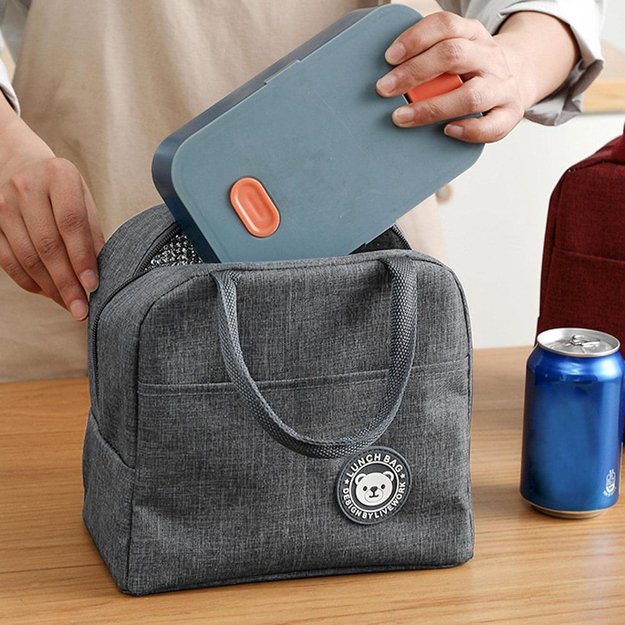 Torba Termiczna Izolacyjna Lunch Box Śniadaniówka na Jedzenie Piknik Plażę 6
