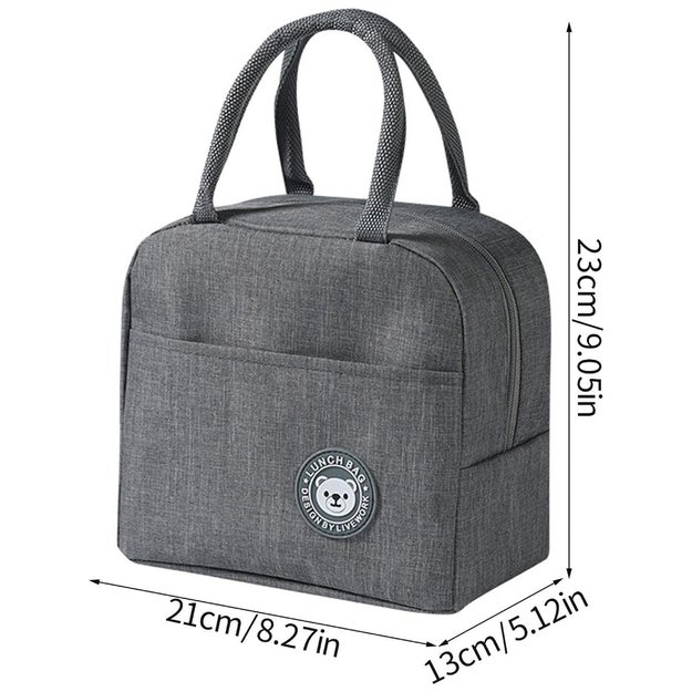 Torba Termiczna Izolacyjna Lunch Box Śniadaniówka na Jedzenie Piknik Plażę 5