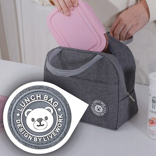Torba Termiczna Izolacyjna Lunch Box Śniadaniówka na Jedzenie Piknik Plażę 8