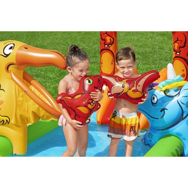 Bestway 53160 Wodny Plac Zabaw Dmuchany Jurassic 241 x 140 x 137 cm  13